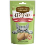 Деревенские лакомства 30.0 д/кош. Сердечки с аминокислотой L-лизин для иммунитета  1/50