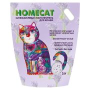 Наполнитель HOMECAT д/кошек СИЛИКАГЕЛЕВЫЙ Лаванда 7,6 л /3,3кг