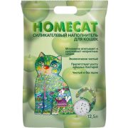 Наполнитель HOMECAT д/кошек СИЛИКАГЕЛЕВЫЙ с ароматом Яблока 12,5л/5кг