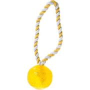 Игрушка д/собак Мяч на верёвке 6,5 см, термопластичная резина