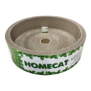 Когтеточка 36*9см HOMECAT Мятная для кошек с бортами круглая гофрокартон
