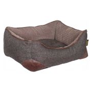 Лежанка для животных 70х60см Классик ВЫСОКИЙ борт (кофе),