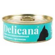 Delicana 100гр конс. кролик для взр.кошек  1*24  3709