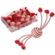 Игрушка для кошек ШАРИК С ПОМПОНАМИ 4-20см (уп.15шт) ИК-103