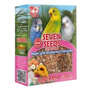 SUPERMIX Корм д/волнистых попугаев «SEVEN SEEDS» 1000г*6   S301