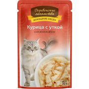 Деревенские лакомства пауч 70г д/кошек Курица с уткой в нежном желе 74500646 1/12