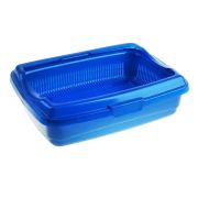 Туалет д/кошек 43*33*12,5см большой с сеткой и бортиком Atlantis LUX  7054 1/9