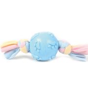 Игрушка д/собак Мяч с косичкой принт косточки Keiko 20*6см