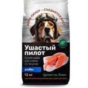 Ушастый пилот 12 кг. сухой корм д/собак с рыбой