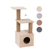 Когтеточка 35*45*90см КУБ 4 ЭТАЖА (дом, 4 лежанки) джут Ø10 Rich Breed КД-48