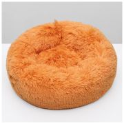 Лежанка для животных 58х20 ВИНЧИ МЯГКАЯ КРУГЛАЯ ПУХЛАЯ Perseiline ЛМ-50 ОРАНЖЕВЫЙ