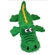 Игрушка д/собак Крокодил зеленый с пищалкой, текстиль, 37х19х8см, 1/100