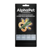 Крем-лакомство для кошек AlphaPet Superpremium  с креветкой и моллюсками. 48 г (4шт*12гр)  4820
