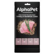 Крем-лакомство для кошек AlphaPet Superpremium  с тунцом и льняным семенем. 48 г (4шт*12гр)  4790