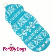 Куртка вязаная голубая «Снежинки» 16-18  0523