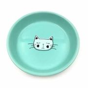 Миска керам. 0,22л д/кош Кот Соня бирюзовая 2125 Keiko