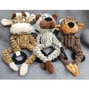 Игрушка-пищалка WOGY д/собак мягкая Зверята 24х12х6см с резиновыми кольцами, микс арт.2025-2480 Код276152