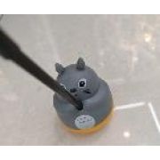 Игрушка-дразнилка WOGY д/кошек Удочка с Рыбкой l=15см на металлической палочке l=70см с основанием Котик на липучке, крутится арт.2025-2272 Код276045