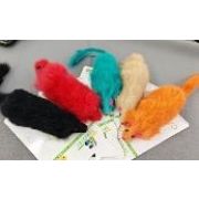 Игрушка-погремушка WOGY д/кошек Мышка 26/15х5х4см, натуральный мех кролика, микс арт.2025-2204 Код275755