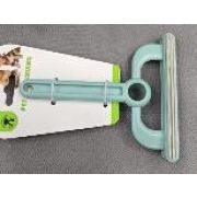 Скребница WOGY для уборки шерсти с мебели, ковров и одежды 14.5х12х2см двусторонняя, зубья резиновые, микс арт.2025-2470 Код276149