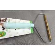 Скребница WOGY для уборки шерсти с мебели, ковров и одежды 16х12.5х2см двусторонняя, зубья металлические, микс арт.2025-2475 Код276148