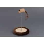 Игрушка WOGY д/кошек Мышка 7х3см текстильная на пружинке h=21см, подставка-когтеточка d=16см, микс арт.10922-0224 Код268051