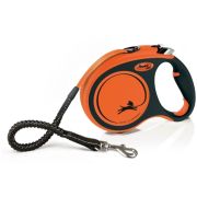 Поводок-рулетка Flexi Xtreme tape S 5m 20 kg black/ orange