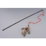 Игрушка-дразнилка WOGY д/кошек Перья фазана с колокольчиком на палочке l=50см арт.2024-0851 Код272426