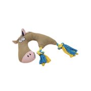 Игрушка-пищалка WOGY д/собак Осел 28х22см с канатами, ринговая ткань, микс арт.2024-4485 Код273356