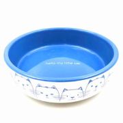 Миска керам. 0,45л д/кош Котики синяя 2156 Keiko