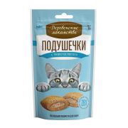 Деревенские лакомства для кошек Подушечки с пюре из лосося, 30г 1/50