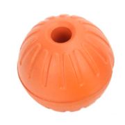 Игрушка д/соб Мяч 9см с отверстием д/веревки оранжевый ЭВА Keiko   0570