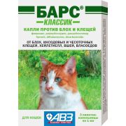 Барс капли д/кошек от блох, клещей классик КЛАССИК  (3/1 мл), АВЗ  -4414-