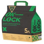 Наполнитель OK-LOCK д/кошек РАСТИТЕЛЬНЫЙ КОМКУЮЩИЙСЯ 5л 1/6