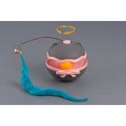 Игрушка д/кошек неваляшка WOGY д/кошек интерактивная Трек 11х9см с шариком и дразнилкой Червячок l=20см, от батарейки ААА арт.2025-2260 Код276039