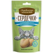 Деревенские лакомства 30.0 д/кош. Сердечки незаменимый таурин для здоровья сердца  1/50
