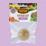Деревенские лакомства Игрушка д/кош Мятный шар Тимьян + пустырник, 22г.