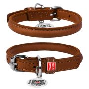 Ошейник КОЛЛАР 2506 дл 45-53см д13мм WAUDOG кожаный Soft  круглый, коричневый