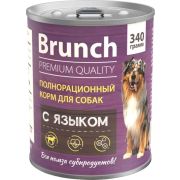 Brunch 340 г Полнорационный корм для собак «c языком»