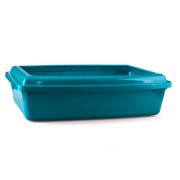 Туалет д/кошек 43*32,5*12см Вака Премиум глубокий с бортиком (морская волна) 92667  1/10