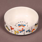 Миска керам. 0,35л белая Бабочки 12,5см, арт. JK34797, Jack&king