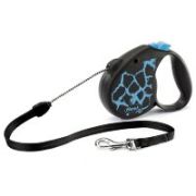 Рулетка 20кг 5м Flexi Safari cord M Giraffe blue трос ГЕРМАНИЯ