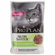 PRO PLAN CAT 85,0 пауч д/к чув пищ Ягненок/Соус 1/24