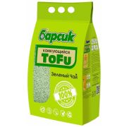 Наполнитель БАРСИК д/кошек КОМКУЮЩИЙСЯ TOFU ЗЕЛЕНЫЙ ЧАЙ 4,54л /2,3кг 1/3