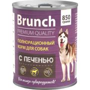 Brunch 850 г Полнорационный корм для собак «c печенью»