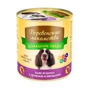 Деревенские лакомства д/соб КОНС.Домашние обеды каре ягненка с печенью и овощами 240гр 1/4 5528