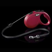 Рулетка 20кг 5м Flexi New Classic cord M  red ГЕРМАНИЯ трос,,