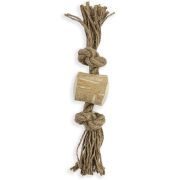 Игрушка д/собак Бочонок на веревке, 25см, M COFFEE WOOD  (Вьетнам)