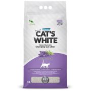 Наполнитель CATS WHITE д/кошек КОМКУЮЩИЙСЯ Lavender с нежным аромат лаванды 5л