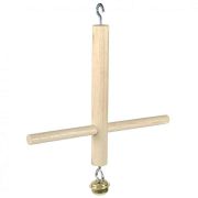Игрушка для птиц «Колокол с жердочкой» PetStandArt, Размер 15x14см. Материал: Дерево